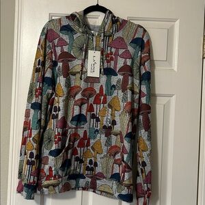 NWT Fungi Toadstool Mushroom Pullover hoodie 1XL